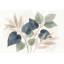 Papier peint botanique aquarelle feuilles d'eucalyptus bleu marine amovible-362741408-362741415