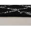 Tapis unique en laine noué à la main crème / noir 6 pi 2 po x 9 pi Theodora