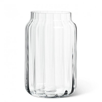 Large Wide Optic Jar Shaped Vase