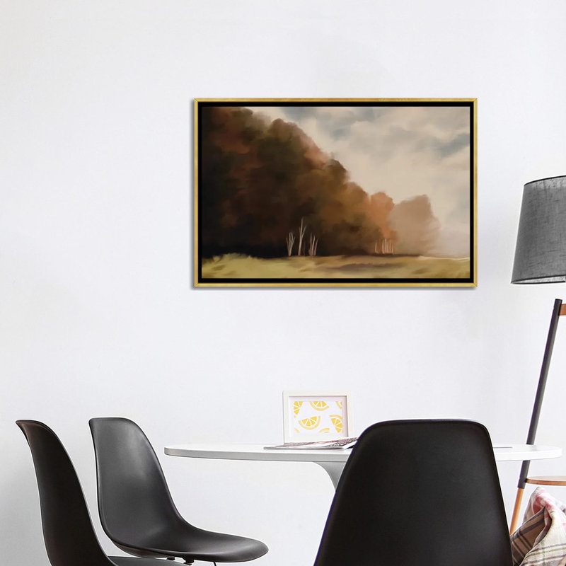 Moody Hue - reproduction d'art murale - toile encadrée, 26 po x 40 po, Toile avec cadre, Doré