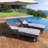 Outdoor Polyethylene (PE) Wicker Chaise Lounge, Patio Single Chaise With Cushions For Backyard/Poolside/Garden-1032773027