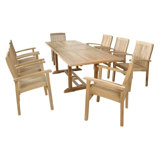 Bahama Outdoor 9 - Piece Teak Dining Set
