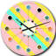 Horloge murale florale rétro à motif botanique I - Mid-Century-40745809