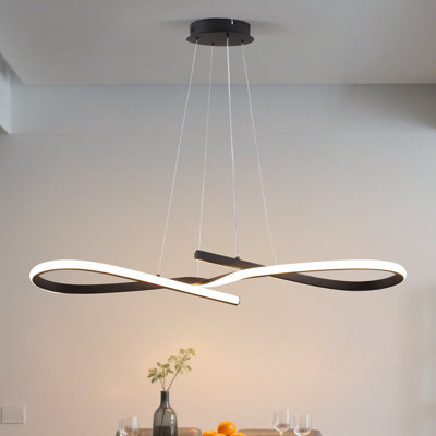 Catharinus 1-Light Modern Linear Geometric Integrated LED Chandelier Unique/Statement Chandelier
