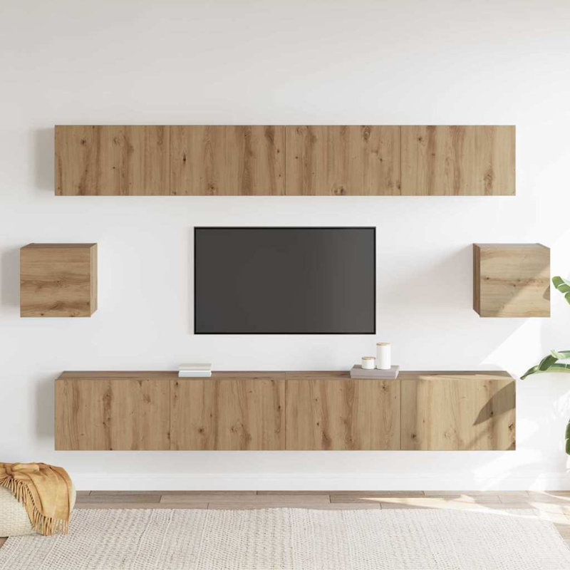 TV Stand for TVs up to 88", 30cm H x 200cm L x 30cm W, Artisan Oak