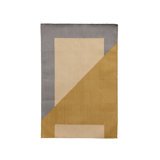 Rectangle Geometric Hand Woven Flatweave Cotton Area Rug in Beige/Yellow