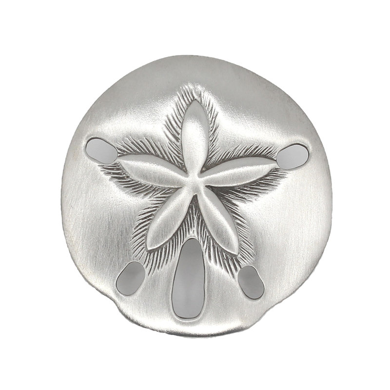 1 1/2" Sand Dollar Small Knob, Brushed Nickel, 1.5" L x 1.5" W, 2