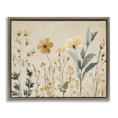 Free Flowers Foliage Floating Frame, design by Petal Prints Design
