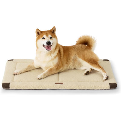 Lit de caisse lavable pour chiens de taille moyenne, tapis de sol réversible en mousse, lits de voyage plats et légers pour chiens d'intérieur et d'extérieur