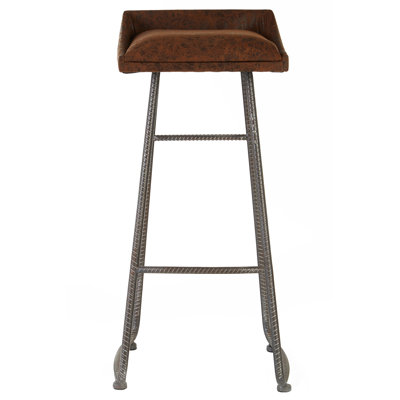 Adele Upholstered Counter Stool with Metal Frame