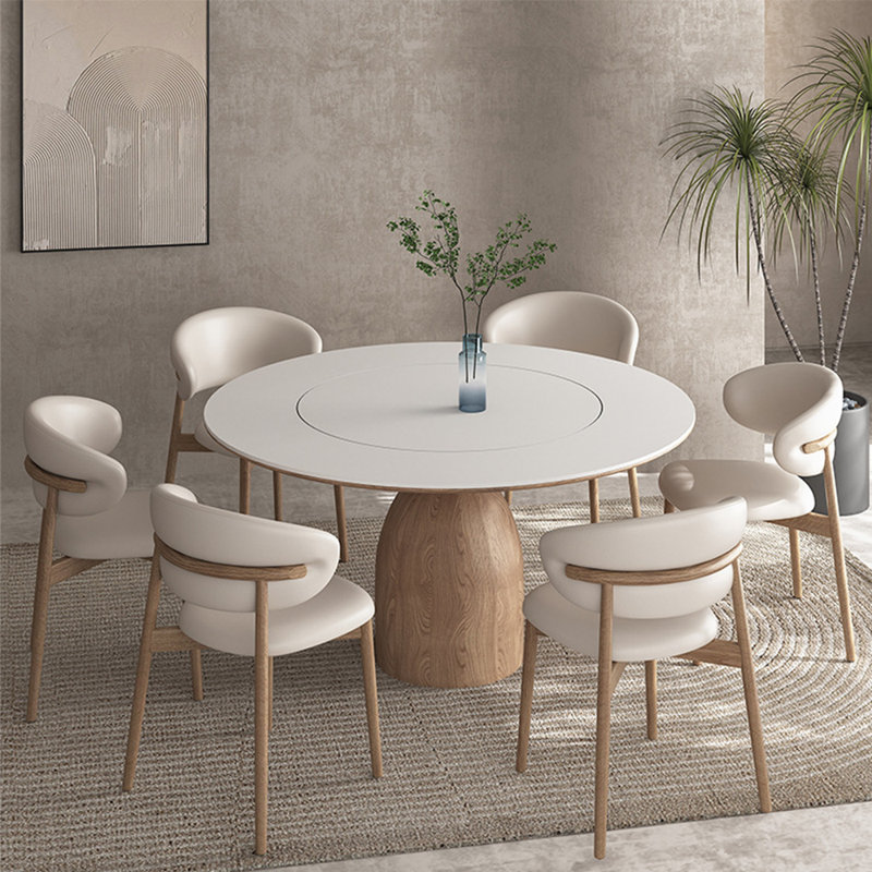 Ensemble de chaises rondes en bois massif, H 29,5 po x L 47,2 po x l 47,2 po