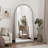 Iron Arch Retro Full Length Mirror With Supporting Feet, For Living Room, Bedroom (silver)-527557957
