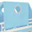 Lit mezzanine simple avec tente et tour Blue Slide - Bleu