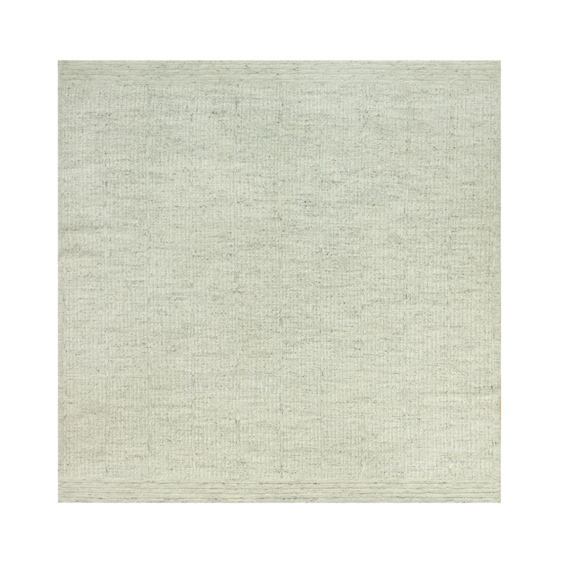 Carmaline One-of-a-Kind Square 10'3" X 10'3" New Age Square Wool Area Rug Grey