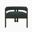 Fauteuil en tissu chenille avec dossier ouvert-796738174