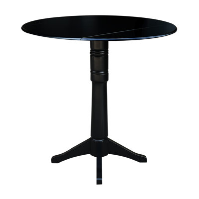 Extendable Round Solid Wood Dining Table