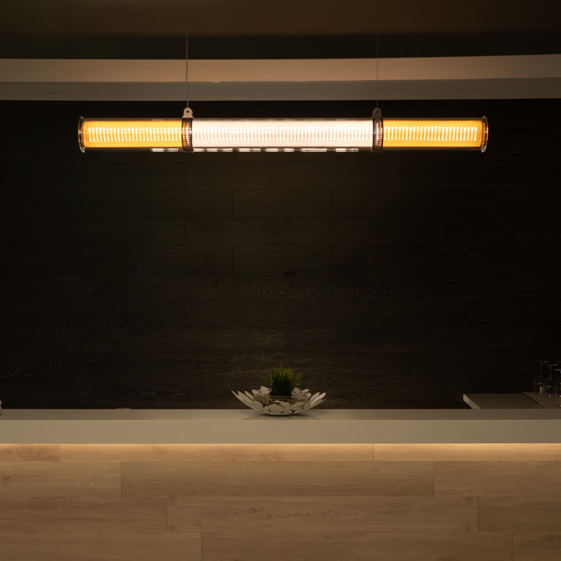 Luminaire suspendu taupe foncé à 1 lumière Burline