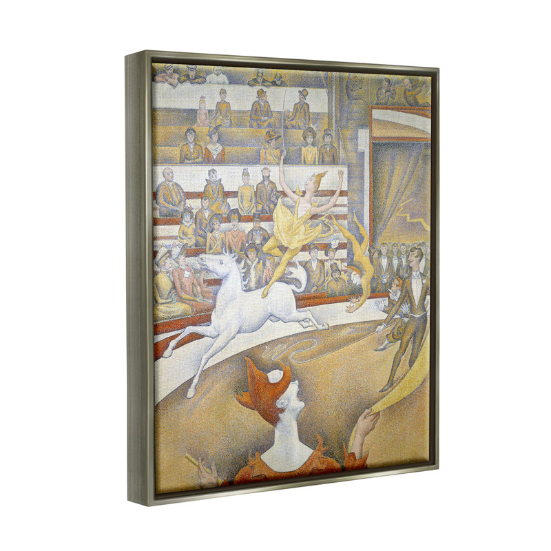 «The Circus Classic Performance Portrait» par Georges Seurat - peinture sur toile tendue, H 21 po x l 17 po x P 1,5 po