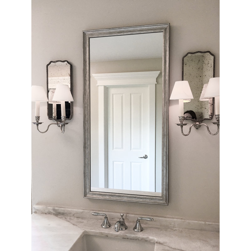 Miroir Crenshaw, Nickel satiné noir, 30 po x 40 po