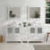 Karson 72'' Double Bathroom Vanity with Engineered Marble Top with Mirror