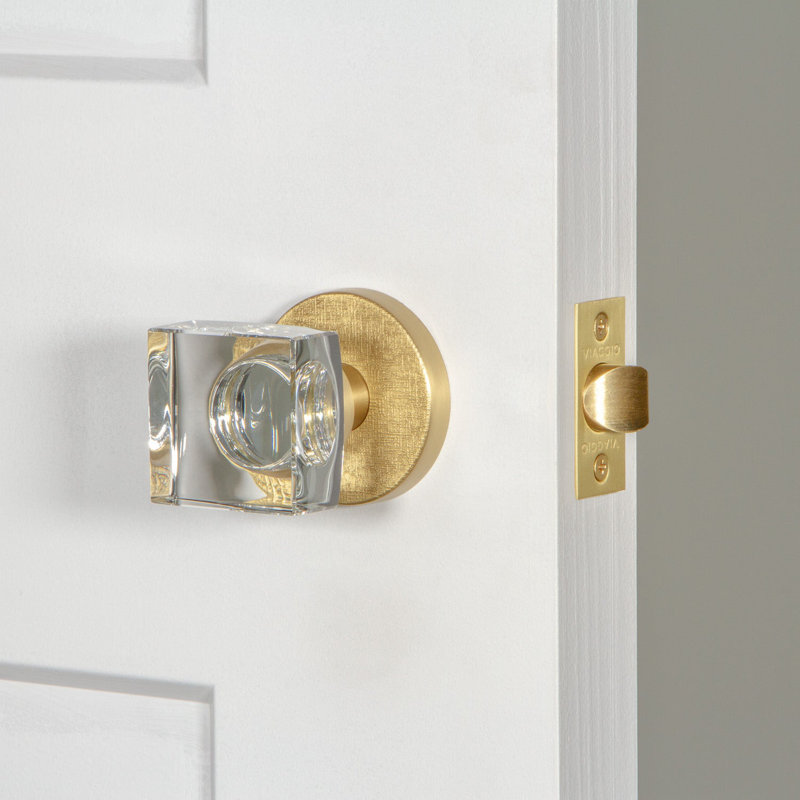 Privacy (Bed & Bath) Square Knob, 2.75", Brass