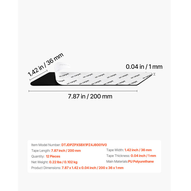 Autocollants de tapis antidérapants pour tapis