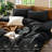 MooMee Lightweight Duvet Cover Set with Zipper Closure 8 Ties 100% Washed Cotton Linen Like Textured Soft Breathable All-Season-111219966-111990381