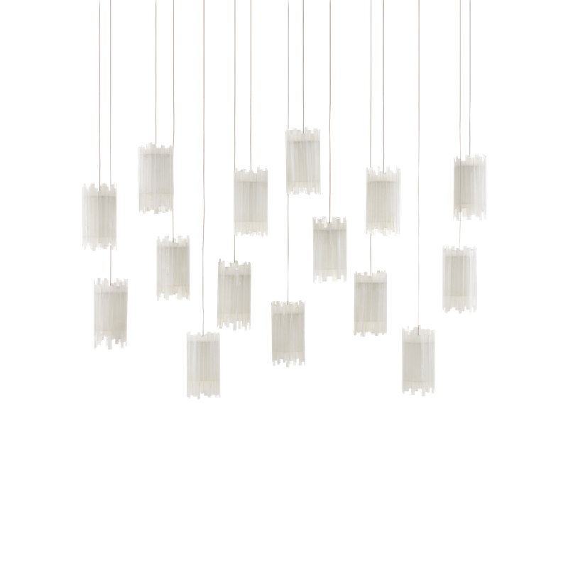 Luminaire suspendu rectangulaire à 15 lumières Escenia