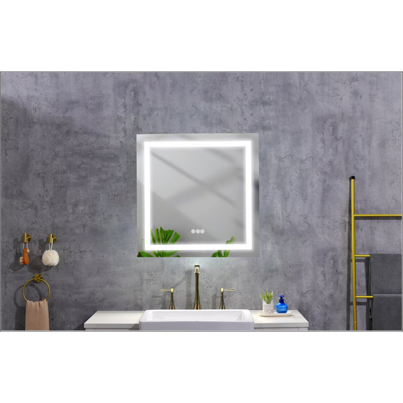 LED Bathroom Mirror   "x   " with Front and Backlight, Large Dimmable Wall Mirrors with Anti-Fog, Memory, 3Colors, LED Vanity Mirror