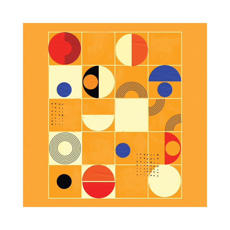 Mid Century Abstract III by Show Me Mars - Gallery-Wrapped Canvas Giclée on Canvas, 30.48 cm H x 30.48 cm W, Canvas