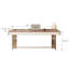 Bureau de direction moderne avec finition en grain de bois, 3 tiroirs, pieds en acrylique et détails métalliques