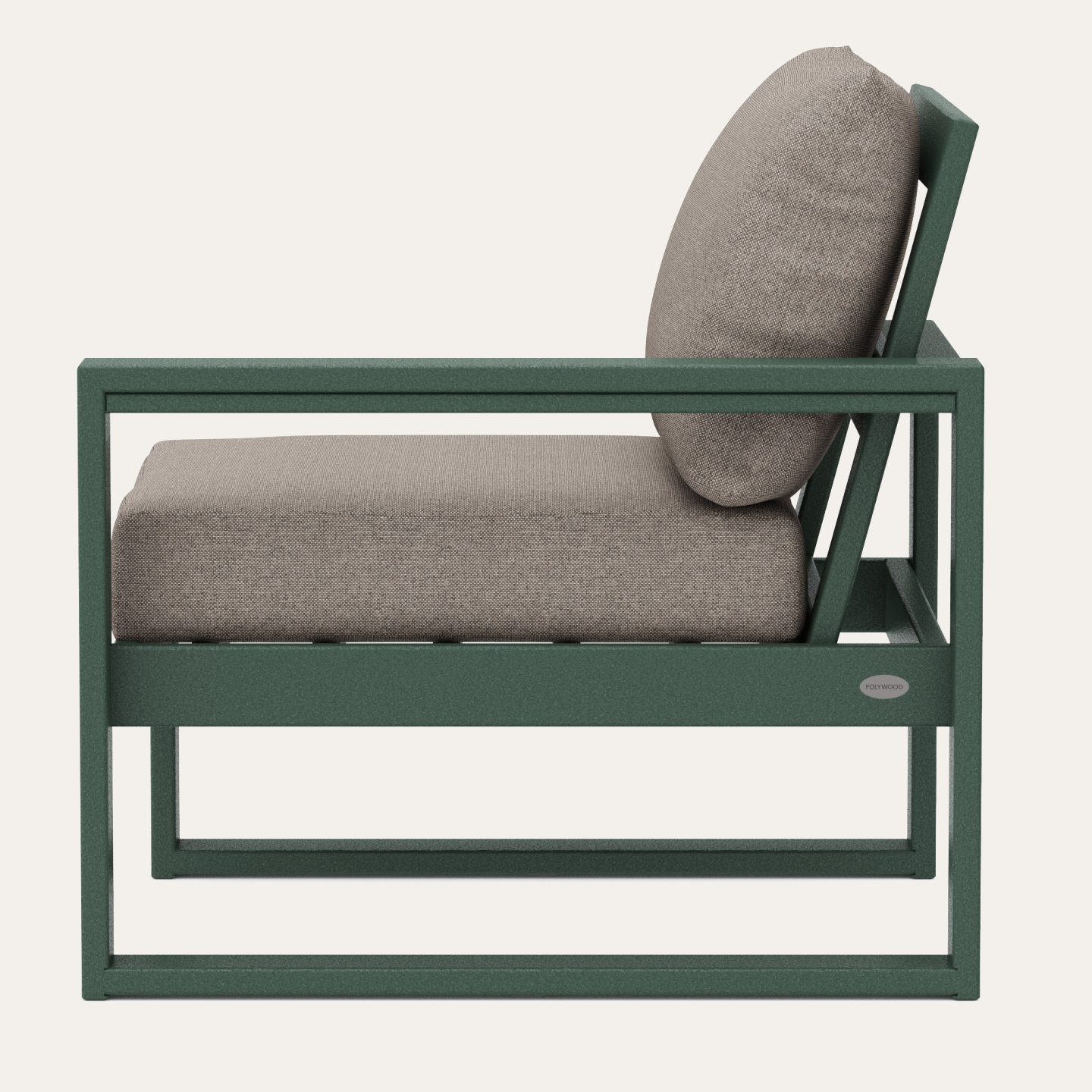 Edge Patio Lounge Chair, Weathered Tweed Revolution® Tweed, Green