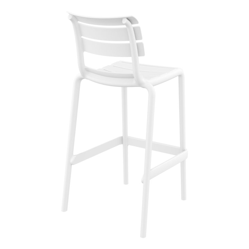 Tabouret de comptoir d'extérieur Ruta, 29.50", Blanc