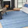 Anerinda Solid Hand Loomed Wool/Cotton Area Rug in Denim Blue