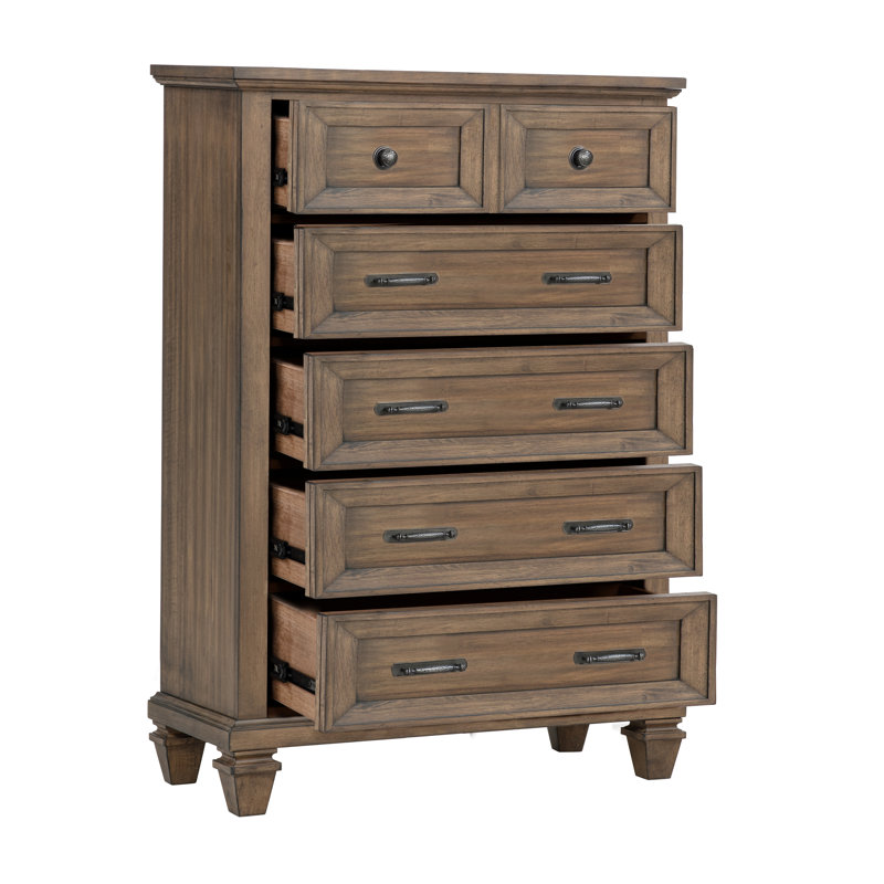 Gurkamal 4-Piece Wood Bedroom Set With Chest, Mocha Brown, Queen