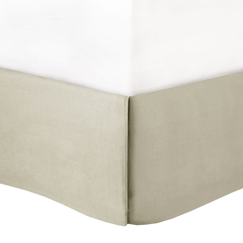 Édredon très grand - 7 pièces en faux suède avec toucher doux et rembourrage pour jupe de lit décorative froissée