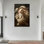 Illustration de toile de printemps de lapin de Timuba - Art mural thématique de Pâques avec image de lapin en œuf pour décoration murale saisonnière, peinture décorative enveloppée pour décoration de maison de vacances, 24 po x 32 po