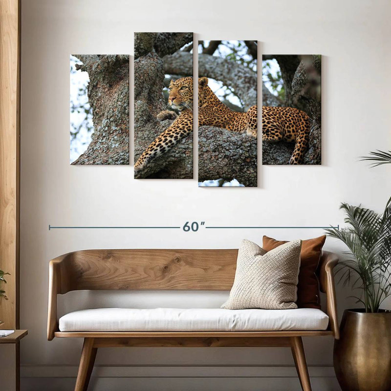 Brampt Leopard On The Prowl, 32" H x 52" W