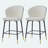 Counter Height Bar Stools Set Of 2, Jacquard Upholstered Bar Chairs, Metal Footrest And Frame For Kitchen,Dining Room,28"H Seat Height