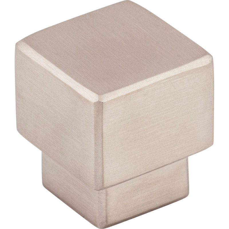 Tapered Square Knob, Brushed Stainless Steel, 1" Knob Length