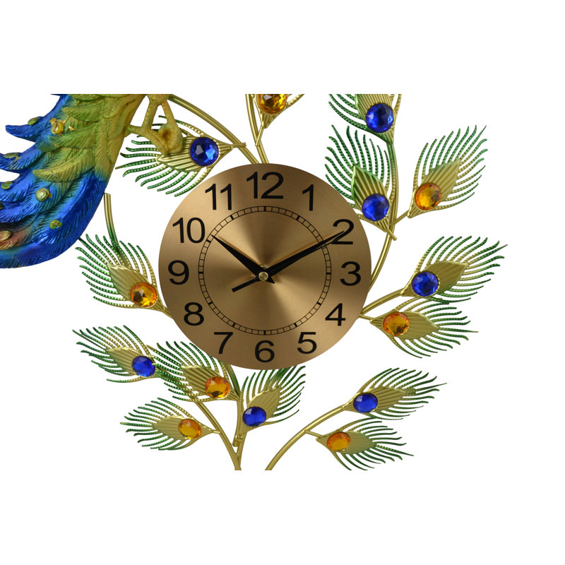 Horloge de table analogique avec mouvement à quartz en métal