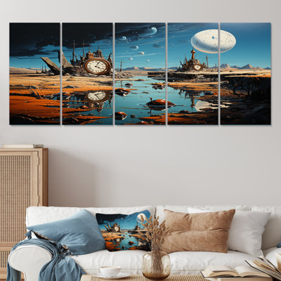 «The Persistance Of Dali», art mural 5 pièces