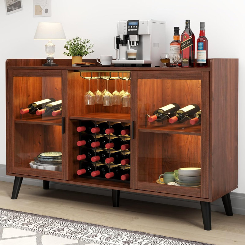 Ermo 47.24 " L Bar Cabinet, Brown