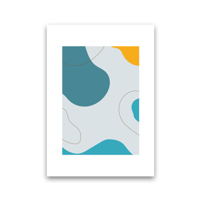 Mita Teal Abstract N16 by Pixy Paper - Print