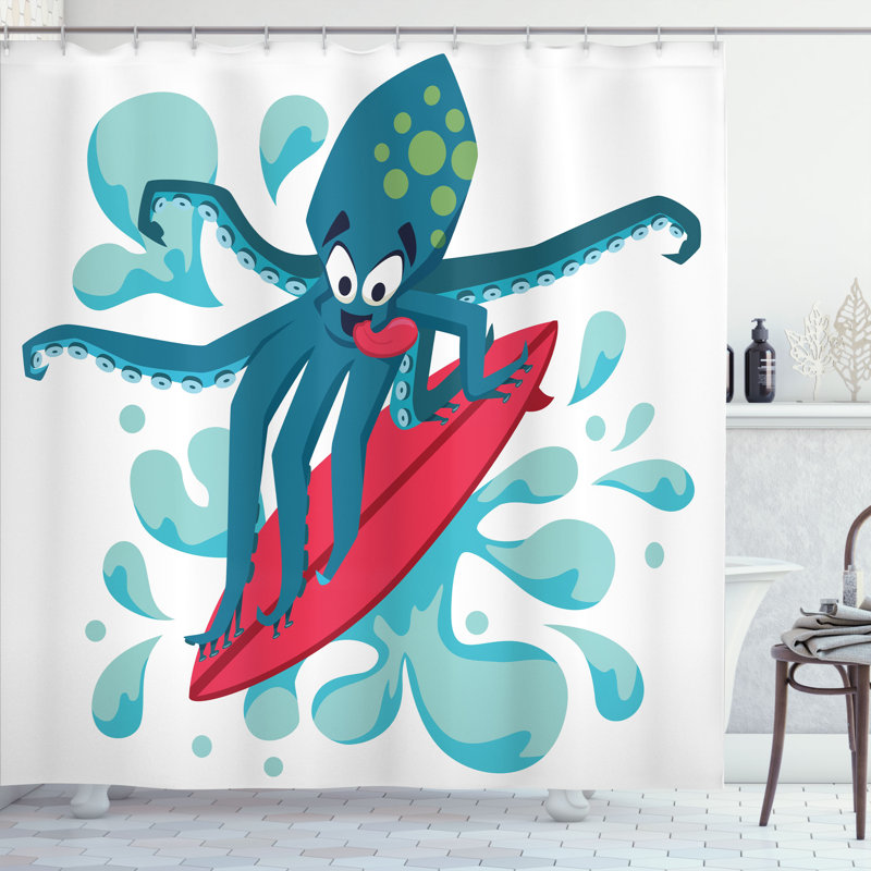 Shower Curtain with Hooks Included, 75"H x 69"W