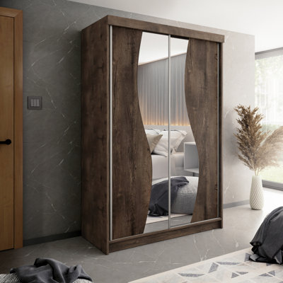 Ajtene 2 Door Glass Wardrobe
