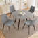 35.4'' Round Dining Table Set, Modern Kitchen Table with 4 Dining Chairs(1 Table 4 Chairs)