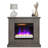 duraflame Wall Mantel Electric Fireplace, Weathered Gray