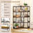 Corner Bookshelf 5-tier L-shaped Bookcase 71" Tall Etagere Bookshelf With Metal Frame-1898789098