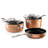 Gotham Steel Stackmaster 15 Piece 7'' and 10'' Copper Space Saving Nonstick Cookware Set